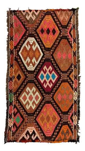 Vintage Turkish Mini Wool Kilim Rug