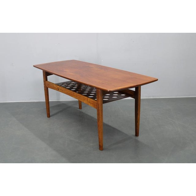 Mid-Century Danish Teak Veneer Coffee Table with Oak Base, 1960s For Sale - Image 10 of 14