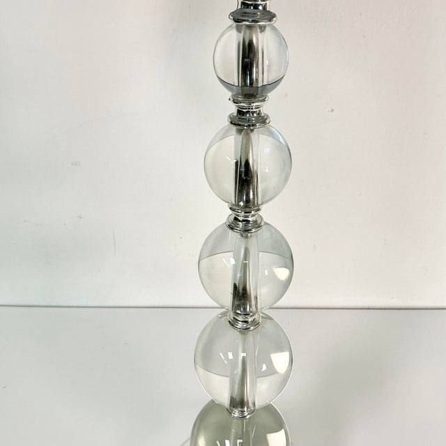 1980s Vintage Contemporary Modern Round Lucite Stacking Balls Table Lamp For Sale - Image 12 of 13