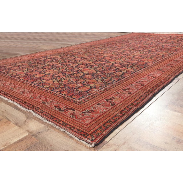 Red Early 20th Century Antique Persian Malayer Rug, 07'09 X 15'11 For Sale - Image 8 of 11