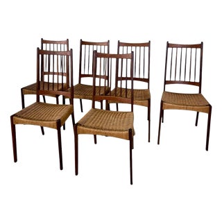 Vintage Danish MK200 Dining Chairs by Arne Hovmand-Olsen, Set of 6 For Sale