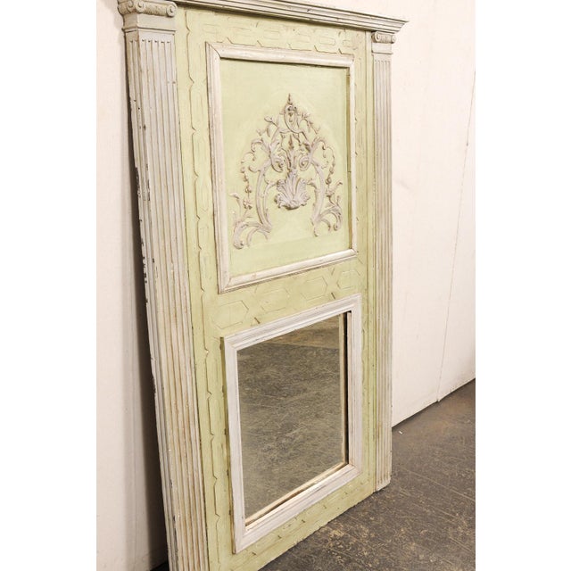 19th Century 19th Century Italian 5.5 Ft Tall Nicely Decorated Mirror For Sale - Image 5 of 11