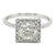 1.5 Carat Princess Cut Lab Grown Diamond Engagement Rope Motif Ring Size 6.75 For Sale