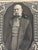 Antique Austrian portrait postcard from Wien Werkstate Secession 1909 of emperor Franz Jozef, framed.
