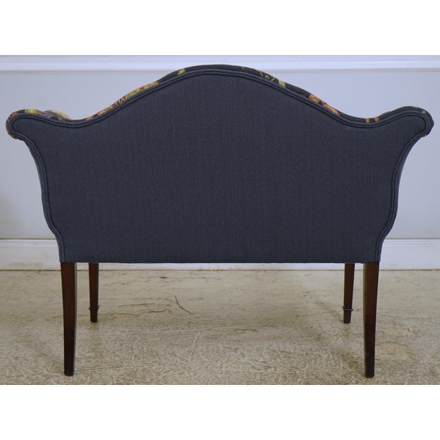 Federal Style Camelback Window Bench Settee For Sale - Image 4 of 18