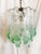 Unbelievable Murano glass chandelier designed by Toni Zuccheri ca. 1970s. Features whimsical seafoam green glass plates...