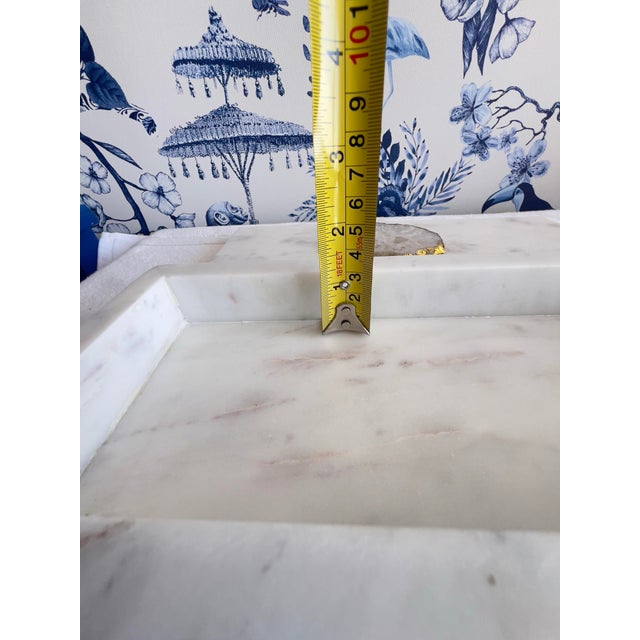 Contemporary White Marble Alabaster Oblong Box For Sale - Image 9 of 10
