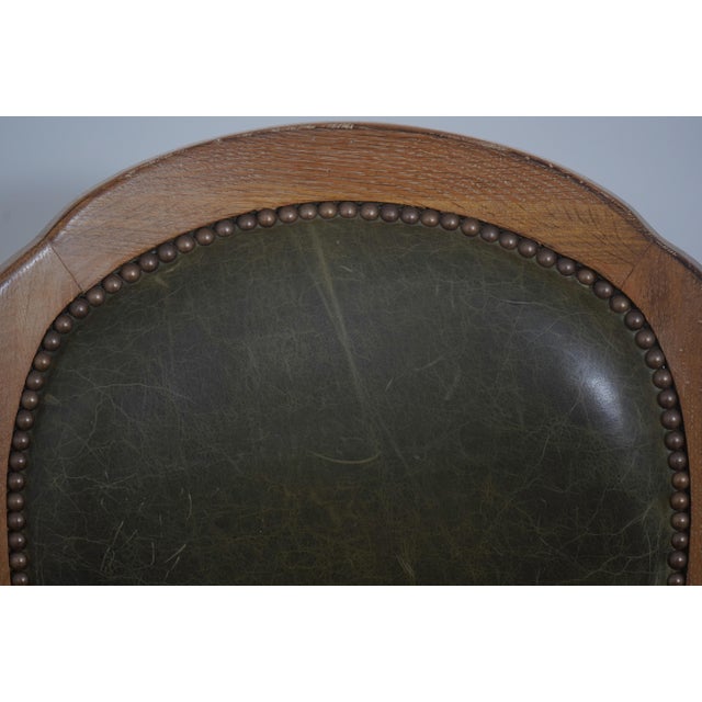 1970s Set of 8 French Style Leather Upholstered Armchairs For Sale - Image 5 of 18