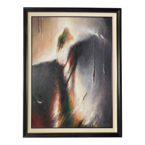 Larry Fodor "Passing Shaman" 1989 Original Oil on Canvas Custom Framed Hand Signed