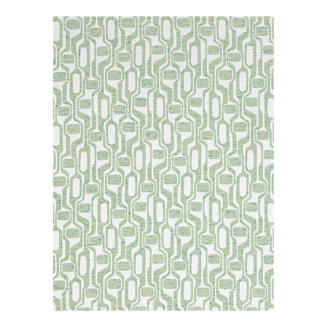 Sample - The House of Scalamandré Telly Fabric, Leaf Green For Sale