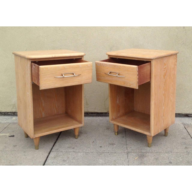 1950's Nightstands with Cerused Finish Pair Chairish