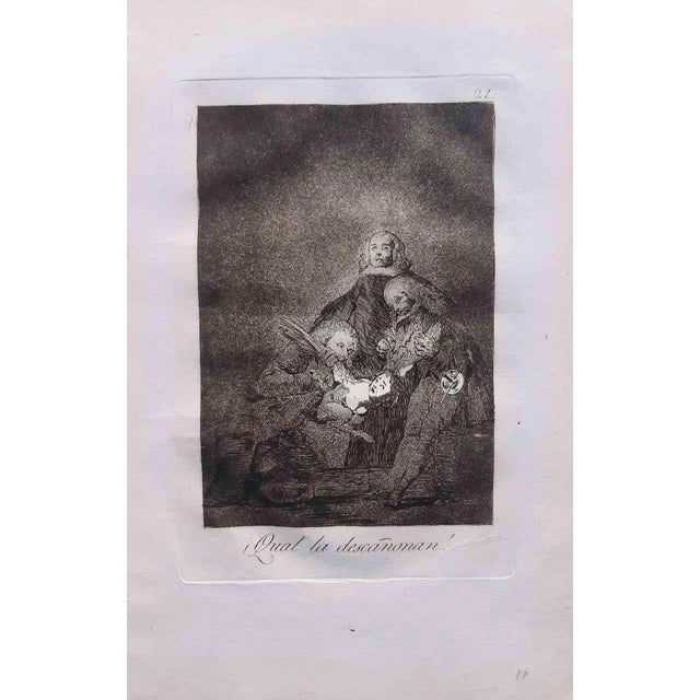 Francisco Goya, Qual La Remññona from Los Caprichos, Original Etching, 1799 For Sale - Image 4 of 4