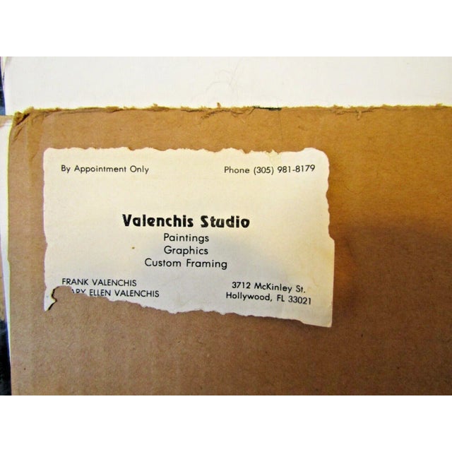 Black Vintage Valenchis Concours Signed Lithograph A/P Matted 35" X 24" For Sale - Image 8 of 8