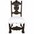 Antique English Hand-Carved Hardwood Figural chair. Intricate detailed carved crest, medallion leg base and silhouette,...
