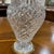 Traditional Late 20th Century Crystal Table Lamp – Diamond Cut Urn Form With Brass Mounts For Sale - Image 3 of 5