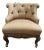 Marge Carson Overstuffed Chair on Casters For Sale