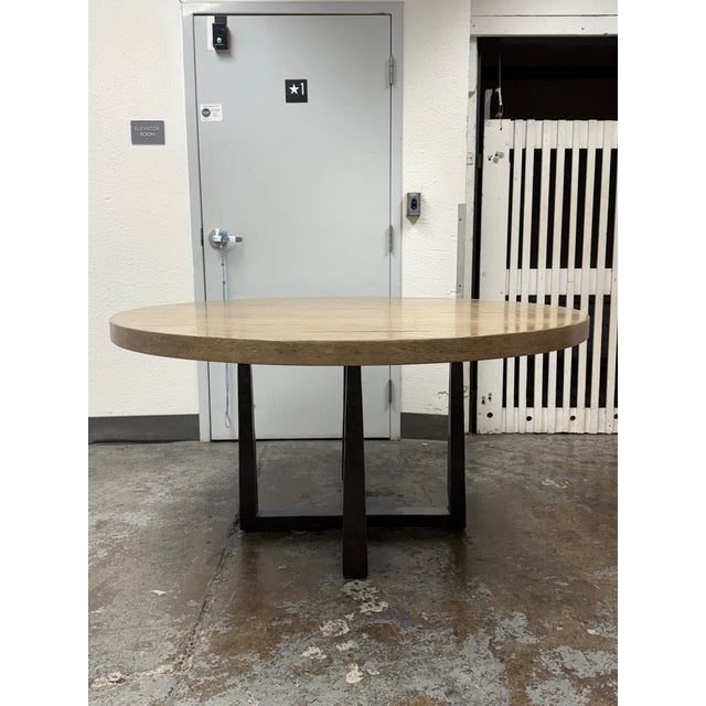 Design Plus Gallery presents the T-Brace Round Dining Table by Julie Lawrence for Restoration Hardware. Inspired by the...