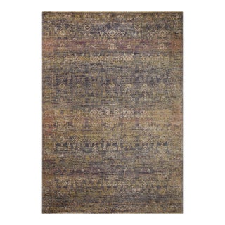 Jean Stoffer x Loloi Bradbury Ink / Multi 2'-7" x 4' Accent Rug For Sale