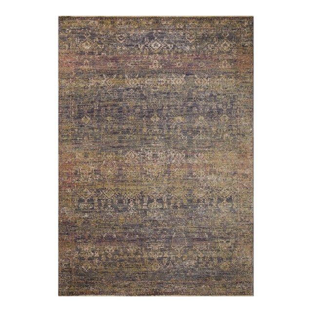 Jean Stoffer x Loloi Bradbury Ink / Multi 2'-7" x 4' Accent Rug For Sale