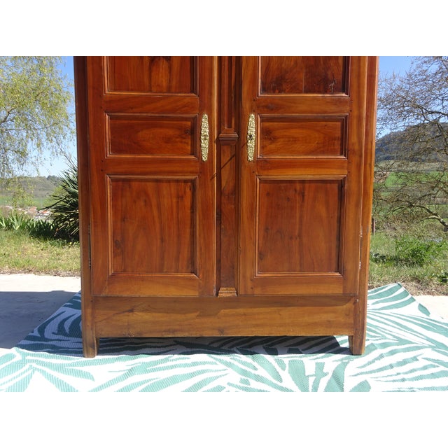 Brown Louis Philippe Wardrobe in Light Walnut For Sale - Image 8 of 18