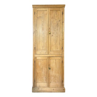 Antique English Pine Housekeeper’s Cupboard For Sale