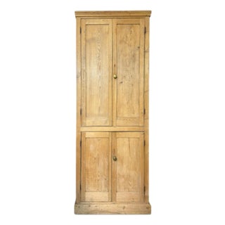 Antique English Pine Housekeeper’s Cupboard (Armoire) For Sale