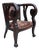 Empire Mahogany Ball Claw Rolled Arm Chair For Sale