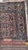 1940s Coral & Glowinng Blush with Indigo & Army Green Runner Rug 2.8 x 19.7 For Sale - Image 10 of 12