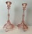 Glass Pair of Portieux Valley Bavard Pink Glass Candlesticks. For Sale - Image 7 of 12