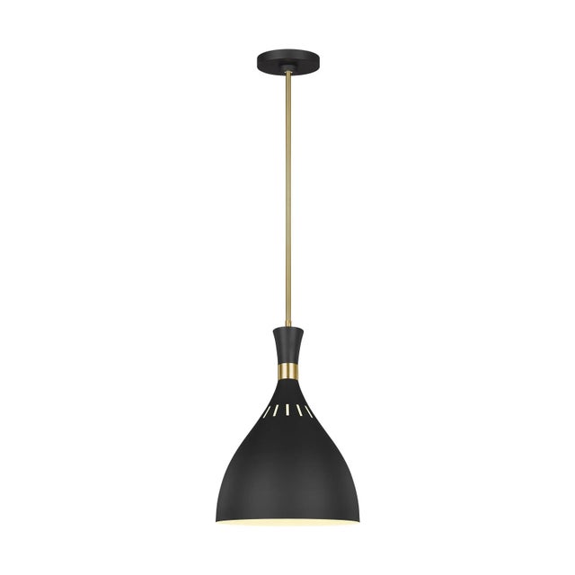 Mid-Century Modern Ellen DeGeneres by Visual Comfort Studio Joan Large Pendant, Black For Sale - Image 3 of 7
