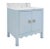 Sophistication with the Kealey light blue bath vanity in a crisp matte lacquer finish. Adorned with a delightful scallop...