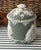 Antique Schafer & Vater Matte Sage Green & White Applied Relief Jasperware Style Lidded Jar For Sale In Little Rock - Image 6 of 10