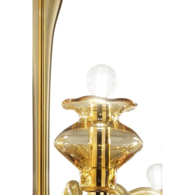 Amber Murano Glass Chandelier by Simoeng for Simoeng For Sale - Image 4 of 7