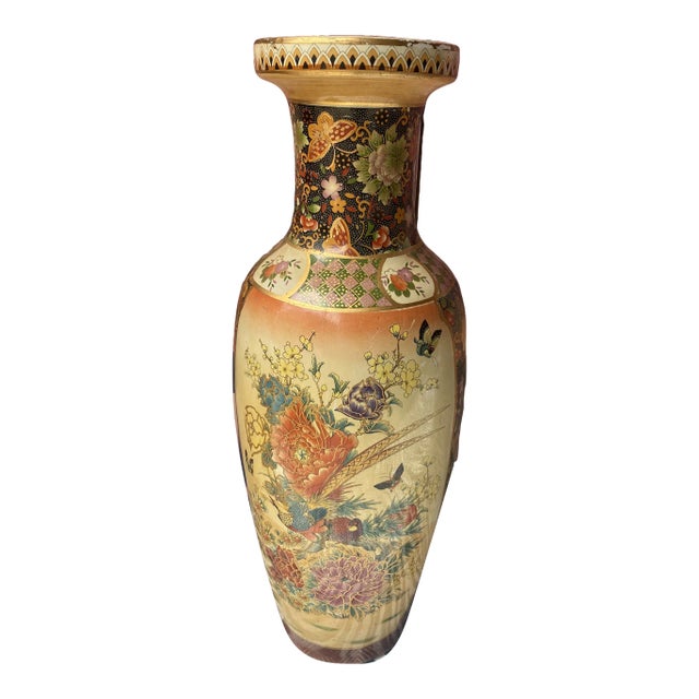 1970s Large Satsuma Style Vase For Sale