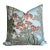 Thibaut Asian Scenic Pillow Cover in Coral, 22x22 Pillow For Sale