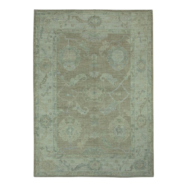 Turkish Oushak Rug 5' x 7' #19423 For Sale
