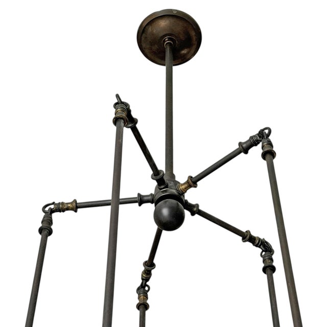 Late 20th Century American Five-Arm Chandelier For Sale - Image 13 of 13
