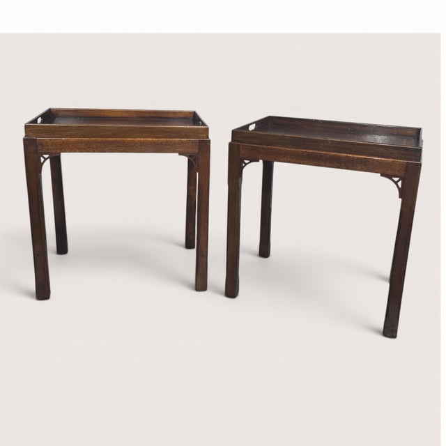 Chippendale Mahogany Lamp Tables, 1920, Set of 2 For Sale - Image 13 of 13