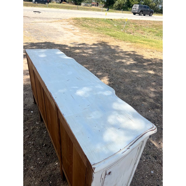 French 19th Century Louis XV Painted Walnut Sideboard For Sale - Image 10 of 12