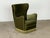 Mid-Century Modern Scandinavian Wingback Lounge Chair in Green Velvet, 1950s For Sale - Image 13 of 13