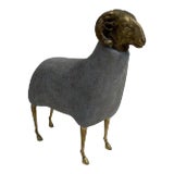 1970s Brass Sheep Sculpture For Sale