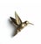 14k Yellow Gold Hummingbird Brooch 1 Inch For Sale - Image 10 of 11