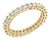 14K Yellow Gold 2.00 Cttw Shared Prong Set Princess Cut Diamond Eternity Band Ring (J-K Color, SI1-SI2 Clarity) - Ring - Size 7 For Sale