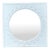 Vintage Wave Design Aluminum Mirror For Sale