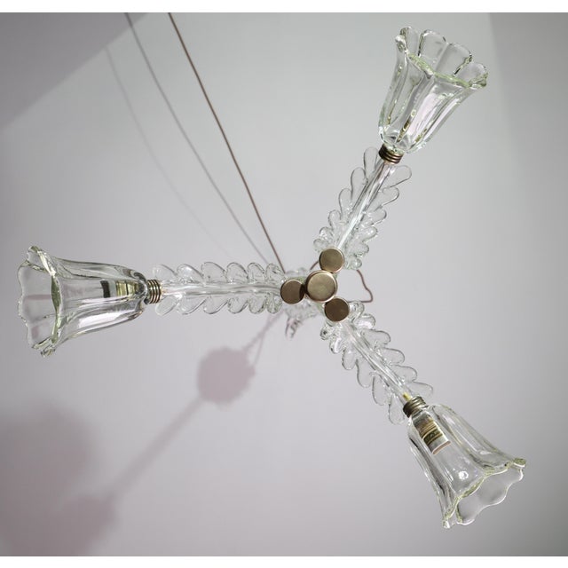 Charming Art Decò Chandelier by Barovier E Toso, 1940s For Sale - Image 13 of 16