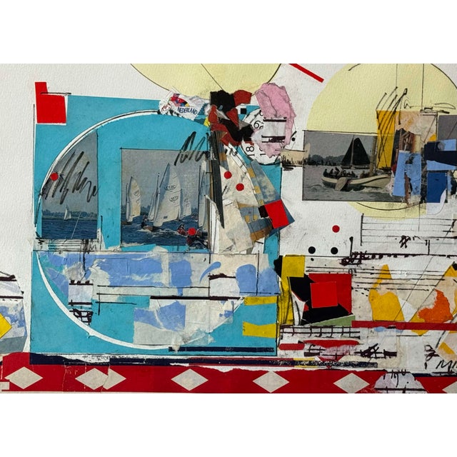 Collage and mixed media on paper, 49x64 cm. Signed and dated Middelton '89 Signed by Maker