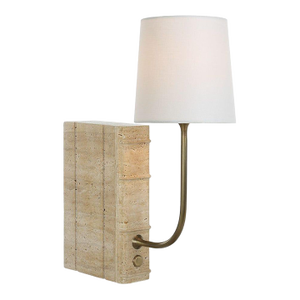 Book Mini Lamp - Travertine