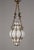 Mid-Century Venetian Brass and Mouth Blown Murano White Glass Chandelier, 1940s For Sale - Image 4 of 18