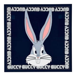 Gucci “Guccy” Silk Scarf Framed as Fine Art For Sale