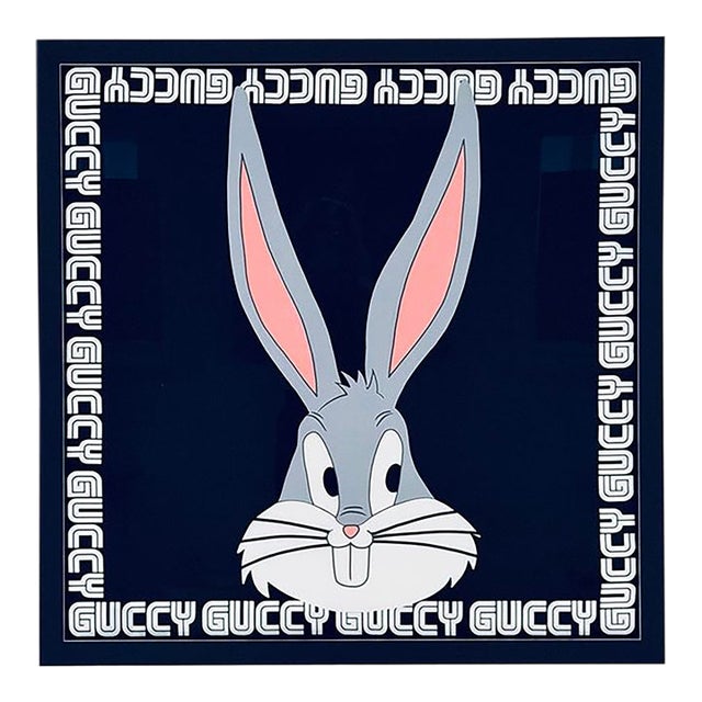 Gucci “Guccy” Silk Scarf Framed as Fine Art For Sale